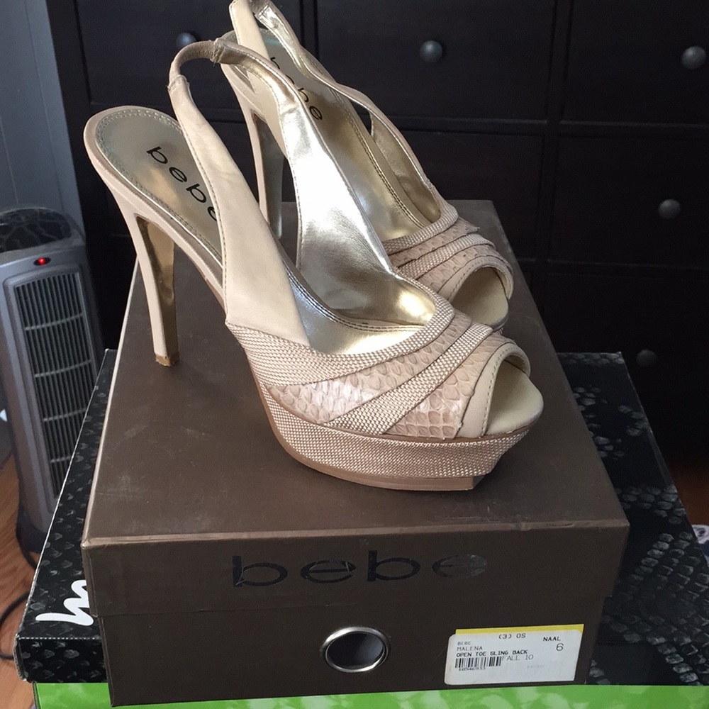 COPY - Bebe open toe sling back